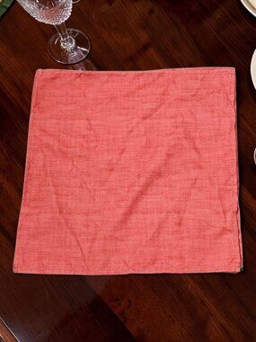 Tommy Bahama Dinner Cloth Napkins Textured New Coral 18.5"X18.5" Set of 4